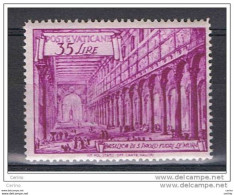 VATICANO:  1949  BASILICHE  ALTO  VALORE  -  £. 35  LILLA  N. -  SASS. 129 - Nuovi