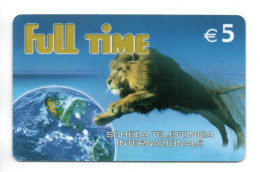 Lion Leo Carte Prépayée Italie Full  Time Card  Karte (K 487) - Cartes GSM Prépayées & Recharges
