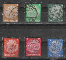 1933 - REICH / HINDENBURG   Mi No 549/553 - Used Stamps