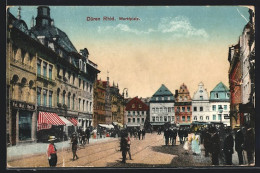 AK Düren Im Rhld., Blick über Den Marktplatz  - Düren