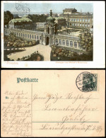 Ansichtskarte Innere Altstadt-Dresden Zwinger Von Weber's Hotel Aus 1906 - Dresden