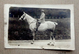 Carte Photo : Charles Et Le Cheval Patience - Haras De St Jean Des Viviers à Mouy - 1922/23 - Photographie