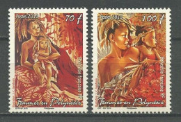 POLYNESIE 2010 N° 900/901 ** Neufs MNH  Superbes C 4 € Femmes Tableaux Bébé Gandouin Fleurs Flowers Peintures Painting - Neufs