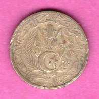 Algerie, 1964 - 50 Centimes- Nickel Brass- Obverse The First Emblem Of Algerie. Reverse  Denomination In Arabic Numerals - Algérie
