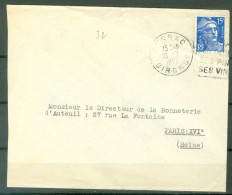 Lettre  Avec Daguin De Pessac   Gironde  1952 - Storia Postale