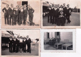 Photo Originale - Militaria - Lot 4 Photos - TOULON 1940 -  Equipage Du Croiseur Georges Leygues - Krieg, Militär