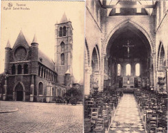 TOURNAI - Lot 2 Cartes -  Eglise Saint Nicolas - Interieur Et Exterieur - Doornik