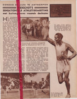 Antwerpen - Beerschot Atletiekmeeting - Orig. Knipsel Coupure Tijdschrift Magazine - 1934 - Non Classés