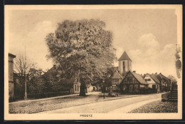 AK Preetz, Strassenpartie Mit Kirche  - Preetz