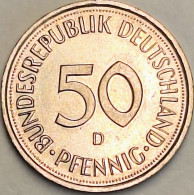 Germany Federal Republic - 50 Pfennig 1990 D, KM# 109.2 (#4756) - 50 Pfennig