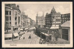 AK Hamburg, Hochbahn Am Rödingsmarkt Mit Geschäften  - Mitte