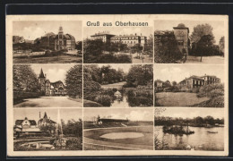 AK Oberhausen, Stadion, Springbrunnen, Uferpartie  - Oberhausen