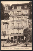 CPA Strasbourg, Hotel Du Rhin, 7 Place De La Gare, Prop. Arthur Blum & Raymond Baumann  - Strasbourg