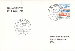 Sweden Cover 1968 Stockholm Postal Helicopter 20 Years Skärgärden. Postal Weight 0,040 Kg. Please Read Sales Conditions - Post