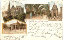 Gruss Aus Aachen - Litho - Aachen