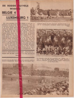 Voetbal Match België Rode Duivels X Luxemburg - Orig. Knipsel Coupure Tijdschrift Magazine - 1934 - Unclassified