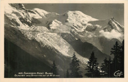 74 CHAMONIX MONT BLANC  GLACIER DES BOSSONS ET LE MT BLANC  REAL PHOTO - Chamonix-Mont-Blanc