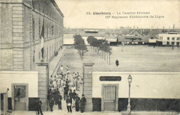 CHERBOURG  La Casene Proteau 25e Regiment D' Infanterie De Ligne Animée RV - Cherbourg