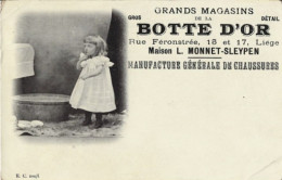 LIEGE : Grands Magasins  De La BOTTE D'OR, Rue Féronstrée, 15 Et 17 à Liège. Léger Plis D'age. - Lüttich