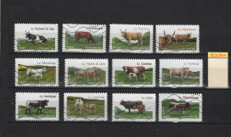 PRIX F. Obl  953 A 964 YT Les Vaches De Nos Régions 59 - Gebraucht