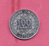 Union Monetaire Ouest Africaine, 2020- Nickel Plated Steel- 100 Francs. SPL- EF- SUP- VZ. - Other - Africa