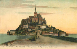 50 - Le Mont Saint Michel - Vue Générale De La Digue à Marée Haute - Colorisée - Carte Neuve - CPA - Voir Scans Recto-Ve - Le Mont Saint Michel