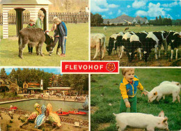 Animaux - Flevohof - Multivues - Anes - Vaches - Cochons - CPM - Voir Scans Recto-Verso - Andere & Zonder Classificatie