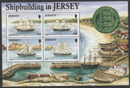 GB- Jersey: 1992, Blockausgabe: Mi. Nr. 6, Schiffbau Auf Jersey.  **/MNH - Jersey