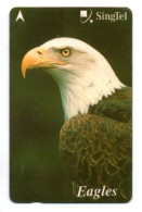 Aigle Eagles Oiseau Rapace Télécarte Singapour Phonecard (K 491) - Singapour