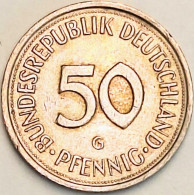 Germany Federal Republic - 50 Pfennig 1990 G, KM# 109.2 (#4758) - 50 Pfennig