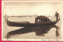 VENEZIA - GONDOLA  IN BACINO S. MARCO -  FORMATO PICCOLO - EDIZIONE CESARE CAPELLO  - VIAGGIATA 1929 - Venezia (Venedig)