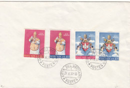 Vatican - Lettre De 1959 - Oblit Citta Del Vaticano - Papes - Armoiries - - Storia Postale