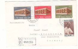 Vatican - Lettre Recom De 1969 - Oblit Citta Del Vaticano - Exp Vers Kirchheim - Eurpa 69 - Papes - - Covers & Documents