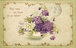 THEME FLEURS - CARTE GAUFREE - Flowers