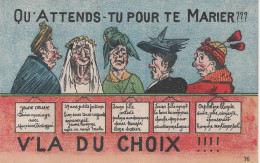 CPA  HUMOUR - Mariage - "Qu' Attends-tu Pour Te Marier ?" - Fuite - N°76 - 1925 - Edit. Nozais, Nantes - Humor