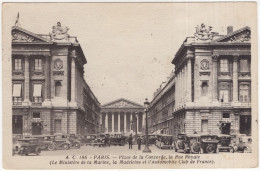 Paris: 15 OLDTIMER CARS / VOITURES ANCIENNE - Place Concorde, Rue Royale, L'Automobile Club De France - (1938)- (France) - Toerisme