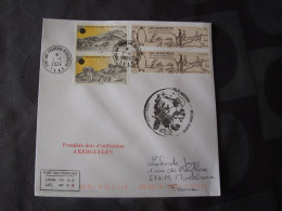 Kerguelen 1er Jour  De 2 Timbres Du Bloc  150e Anniversaire Passage  Vénus Et 2 Timbres Manchots Des Taafs  1  1   2024 - Covers & Documents