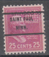 USA Precancel Vorausentwertungen Preo Bureau Minnesota, Saint Paul 822-71 Dated - Precancels