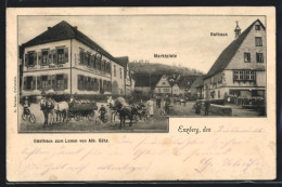 AK Enzberg, Gasthaus Zum Lamm Und Rathaus Am Marktplatz  - Other & Unclassified