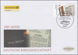 2955 Deutsche Bibelgesellschaft, Schmuck-FDC Deutschland Exklusiv - Lettres & Documents