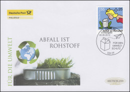 2932 Umweltschutz - Abfall Ist Rohstoff, Schmuck-FDC Deutschland Exklusiv - Storia Postale