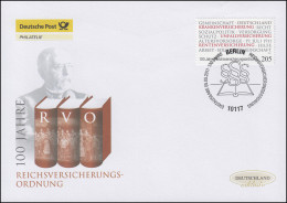 2868 Reichsversicherungsordnung, Schmuck-FDC Deutschland Exklusiv - Lettres & Documents