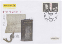 2831 Knappschaft, Schmuck-FDC Deutschland Exklusiv - Briefe U. Dokumente