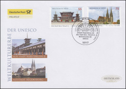 2844-2845 Nara Und Regensburg, Satz Auf Schmuck-FDC Deutschland Exklusiv - Covers & Documents