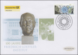 2825 Friedrich-Loeffler-Institut, Schmuck-FDC Deutschland Exklusiv - Lettres & Documents