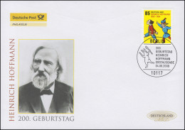 2739 Kinderbuchautor Heinrich Hoffmann, Schmuck-FDC Deutschland Exklusiv - Briefe U. Dokumente