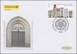2736 Luthergedenkstätten Eisleben & Wittenberg, Schmuck-FDC Deutschland Exklusiv - Brieven En Documenten