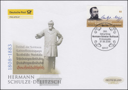 2684 Hermann Schulze-Delizsch, Schmuck-FDC Deutschland Exklusiv - Briefe U. Dokumente