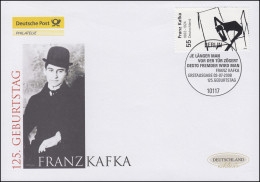 2680 Schriftsteller Franz Kafka, Schmuck-FDC Deutschland Exklusiv - Briefe U. Dokumente