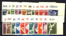 846 Ff IuT 23 Werte, Ecken Oben Rechts, Unbeschriftet, Satz ** Postfrisch - Unused Stamps
